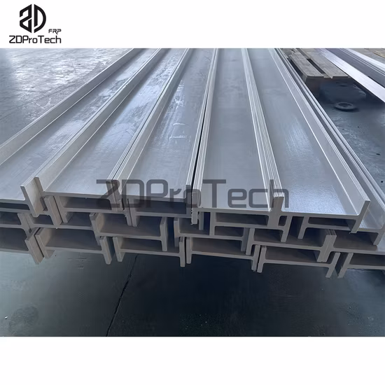 Outlet Fiberglass Plastic FRP Structural H Beam/I Beam for Construction