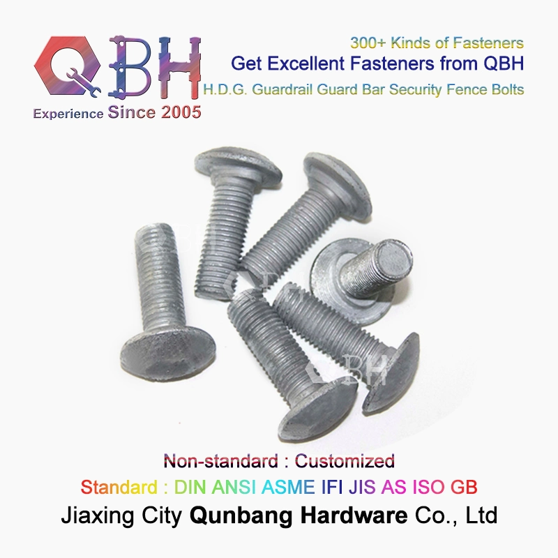 Qbh Cusromized Hot Dipped Galvanized Carbon Steel Highway Road Guardrail Guard Bar Security Fence Bolts