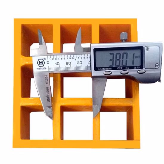 38*38mm Grid, 1.5&prime; &prime; Thick, Light Gray, Cheap FRP Molded Fiberglass Reinforced Plastic Grating